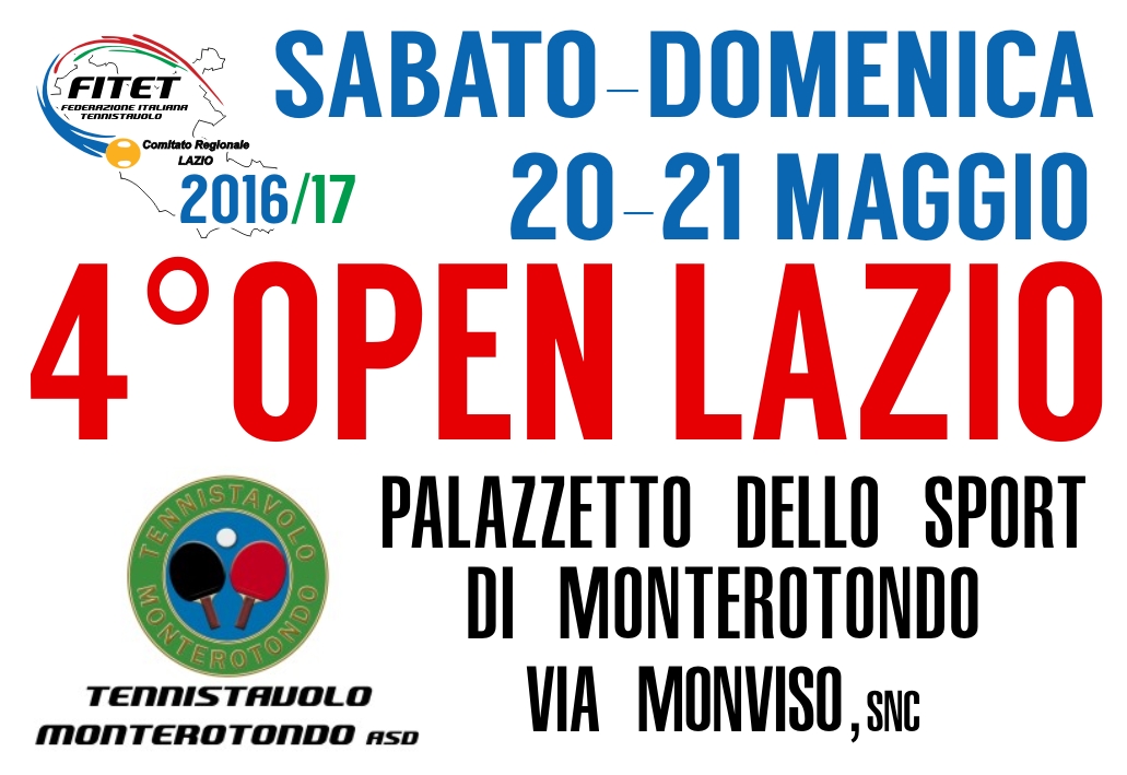 4 Open Lazio 16 17