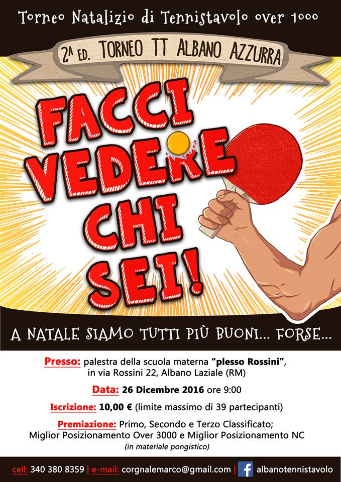 TorneoNatale 2016 Albano2edizione