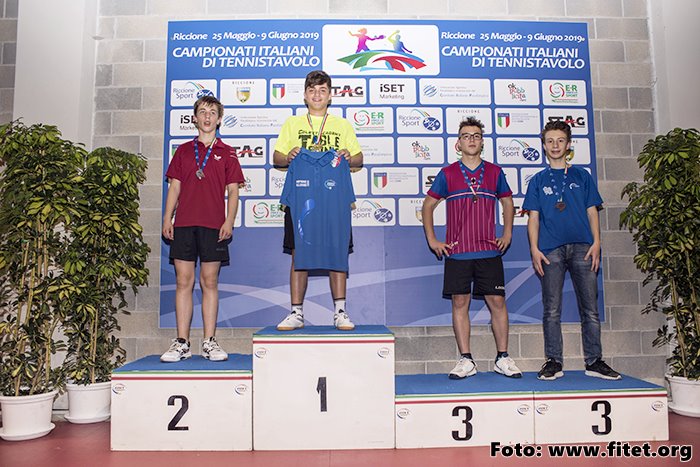 Podio singolare maschile di quinta categoria Riccione 2019