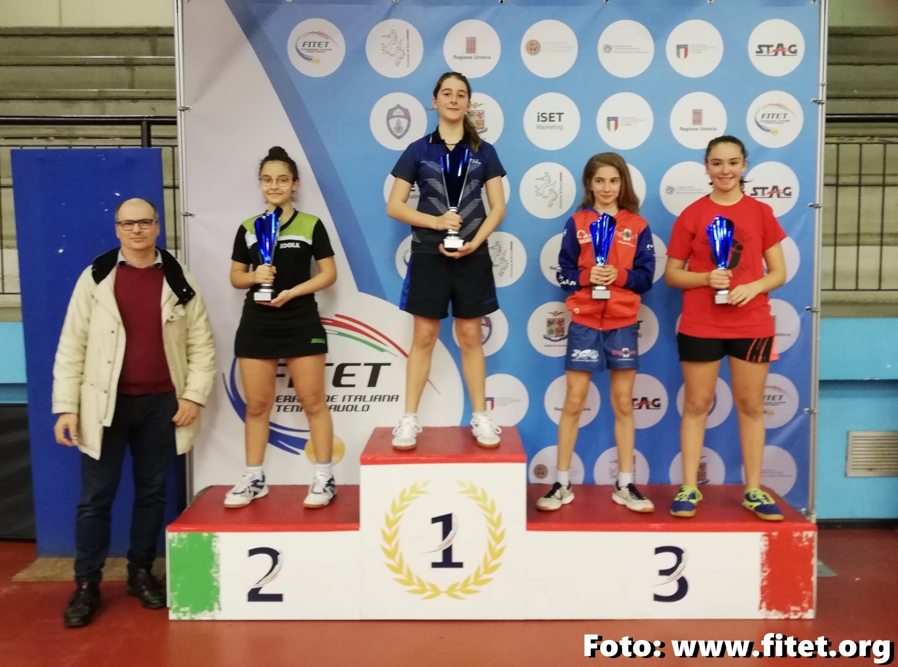 Podio singolare Ragazze Terni dicembre 2018