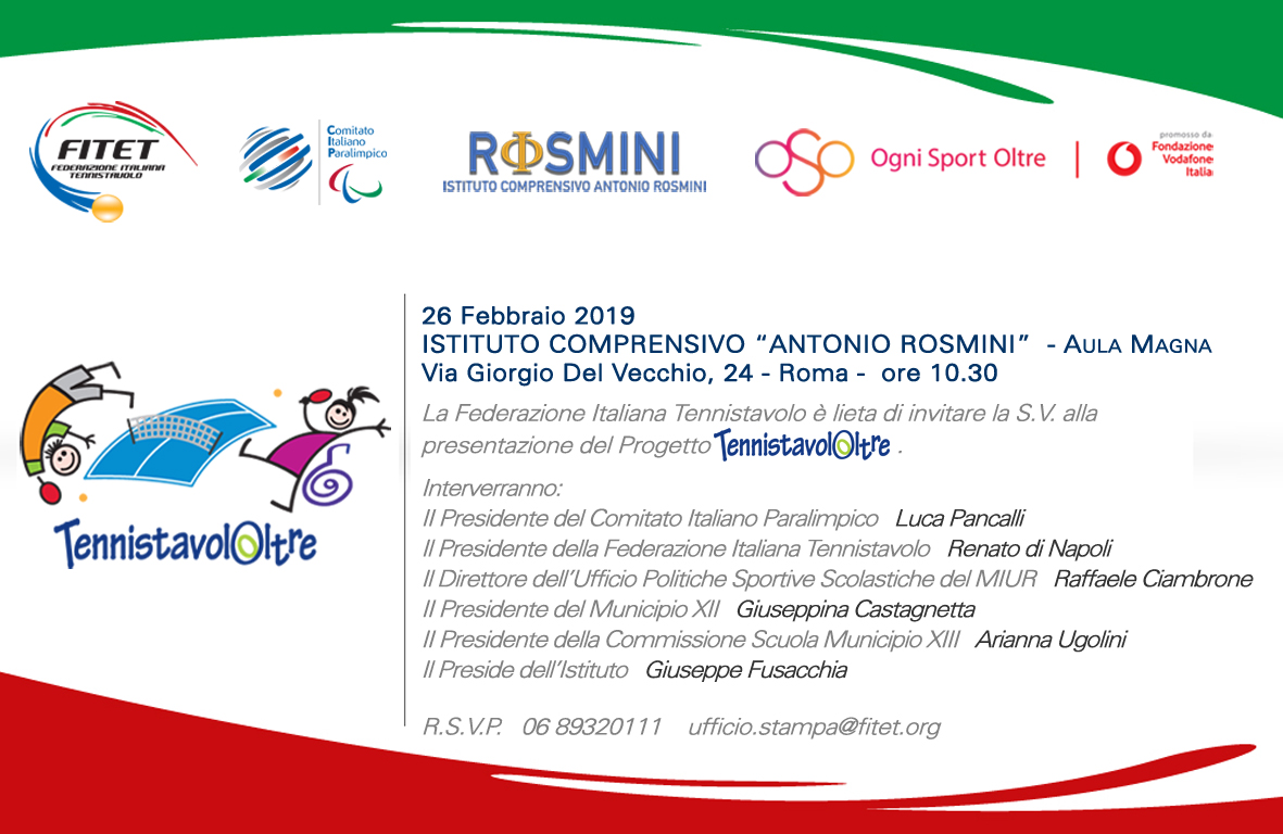invito TennistavolOltre scuola Rosmini 2019Feb DFN