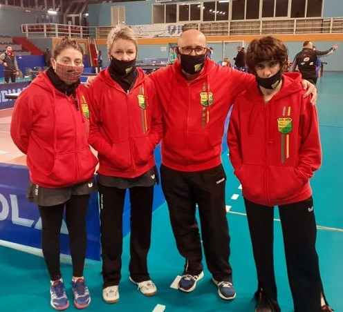 Astra Valdina Da sx. Miki Encea Elena Rozanova il tecnico Franco Basile Nicoletta Criscione