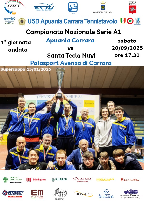 Locandina 1 andata 2025 2026 20 09 2025 Santa Tecla Nulvi